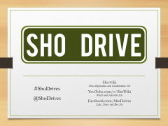 #ShoDrives@ShoDrivesSho.wiki - Drive Replication and Collaboration SiteYouTube.com/c/ShoWiki - Watch and Subscribe SiteFacebook.com/ShoDrives - Like, Share, and Fan Site